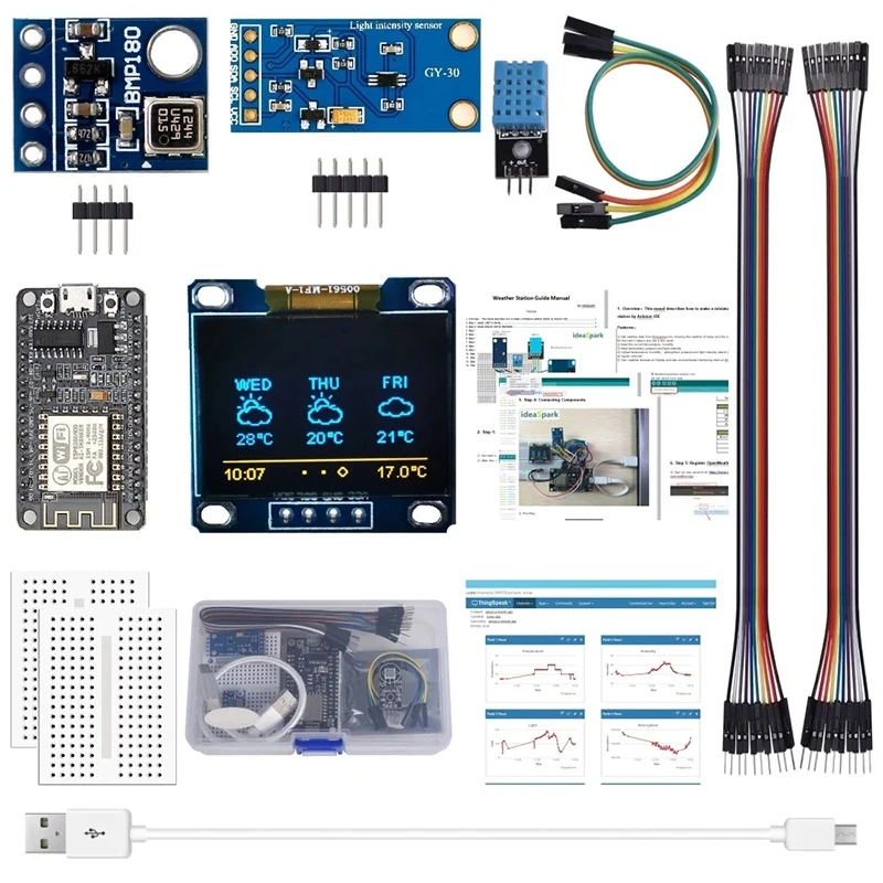 

Модуль датчика для Arduino Kit с 1,2-дюймовым ЖК-дисплеем OLED, реле, серводвигателем, DHT11 для запуска проектов
