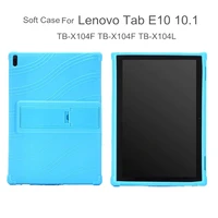 silicon case for lenovo tab e10 10 1 tablet cover funda tb x104f tb x104f tb x104l soft folding full body protect stand shell