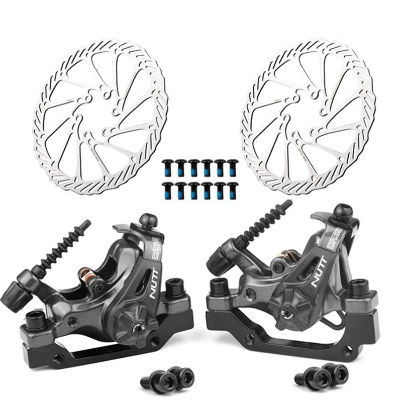 

Механический дисковый тормоз NUTT MTB, двусторонние тормозные колодки 160 мм G3, ротор самокат, Звездный велосипед/ЗАДНИЙ Диаметр, Штангенциркули...
