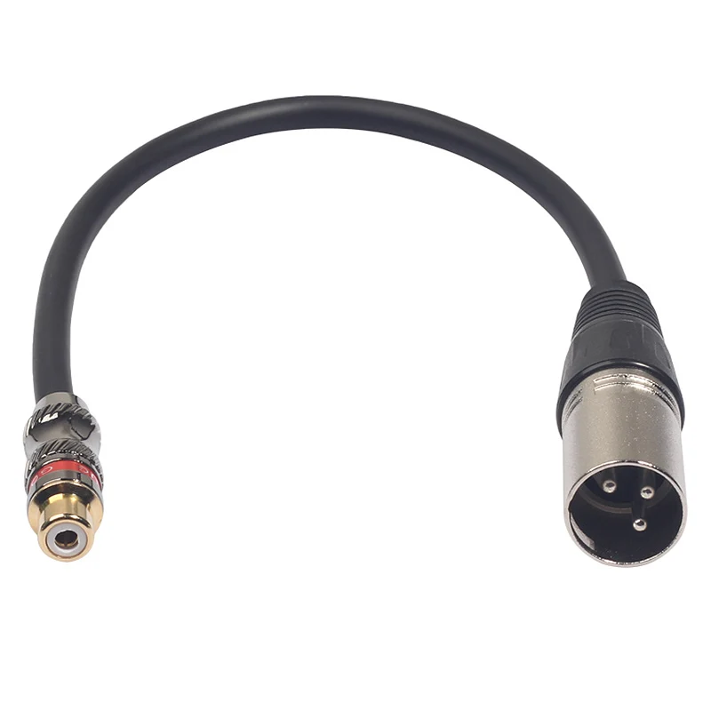 3 Pin Xlr Plug Male to Rca Female Audio Composite Extension Adapter Cable for Micro-phone Amplifier |