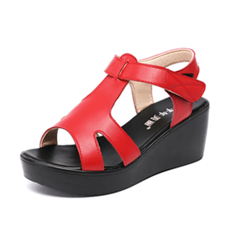

Plus Size 32-43 Platform Sandals Women Wedding Shoes Summer 2022 T Strap High Heels Wedges Sandals Ladies Offie Sandal Shoes