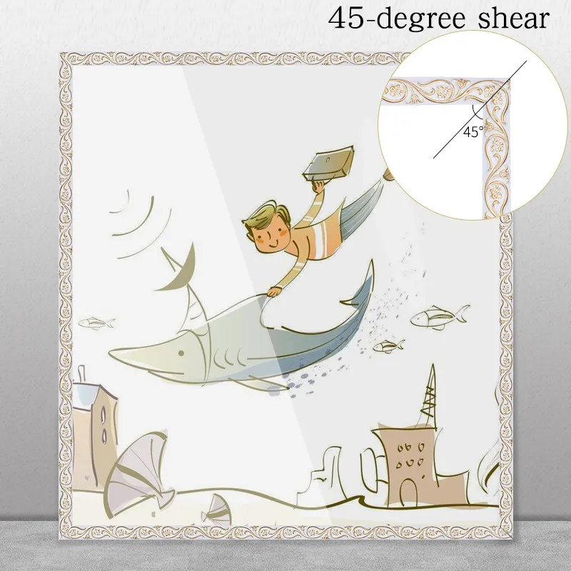 

Waist line waterproof background wall mirror frame decoration strip self adhesive border line