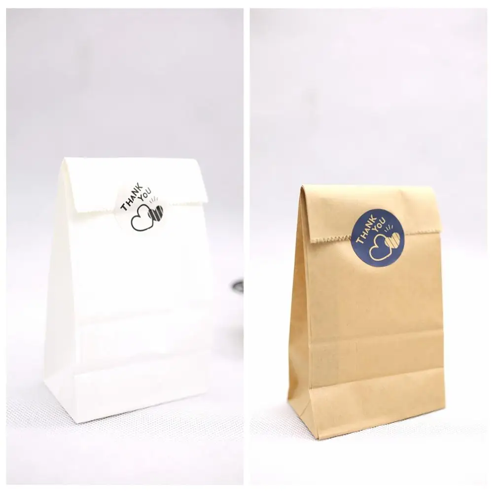 Коричневый синий черный Круглый спасибо наклейки подарочные бумажные