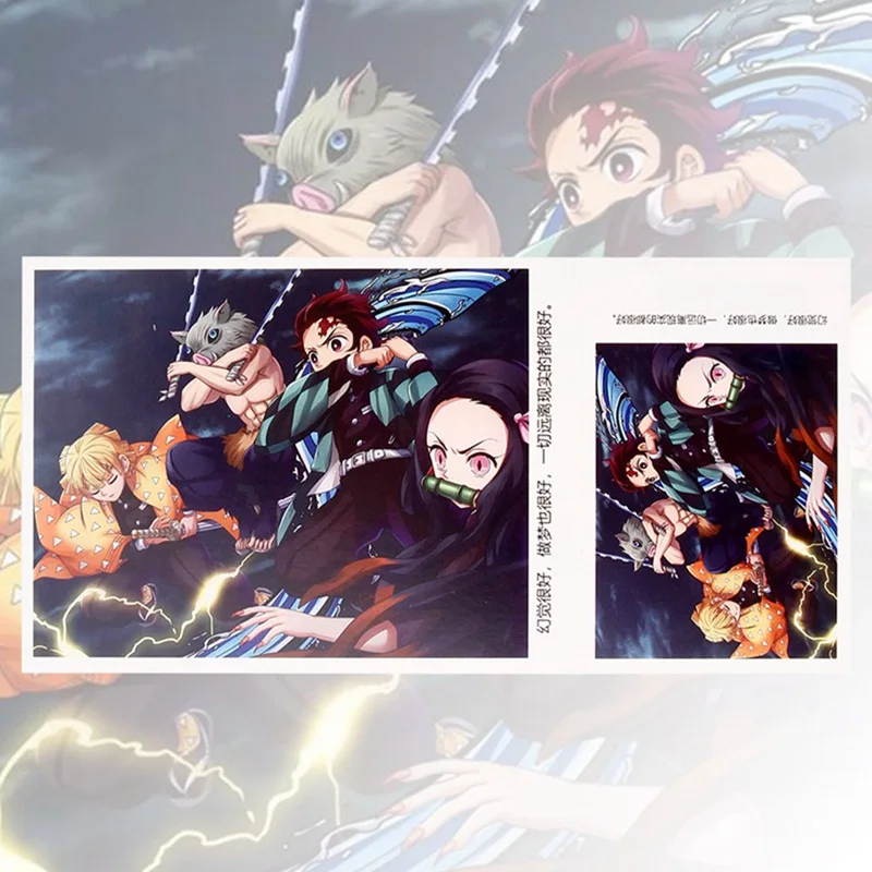180 шт./компл. демон убийца Kimetsu без Yaiba аниме большой Почтовые открытки поздравительная открытка с сообщением подарочные канцелярские товары