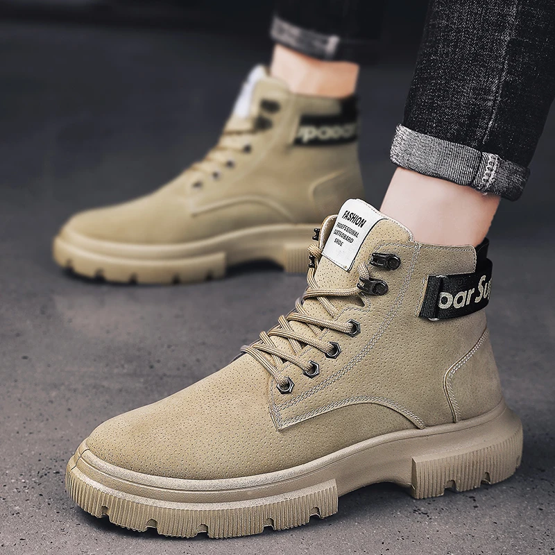 Осенне зимние ботильоны мужские Ботинки martin классические ботинки Челси в