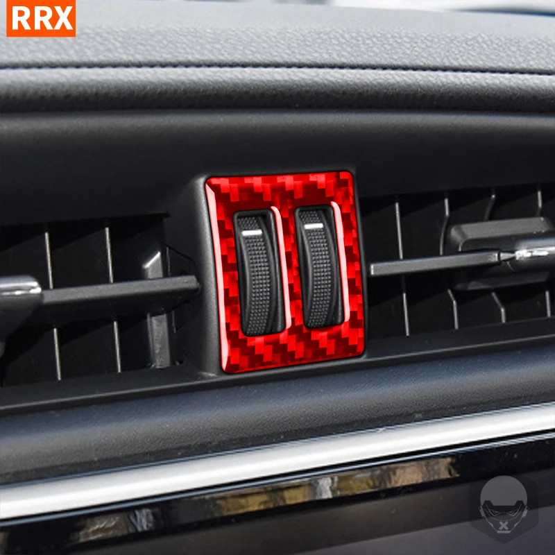 

Наклейка из углеродного волокна для Toyota Corolla 2014, 2015, 2016, 2017, 2018, крышка центрального выключателя воздуха, отделка, аксессуары для стайлинга ав...