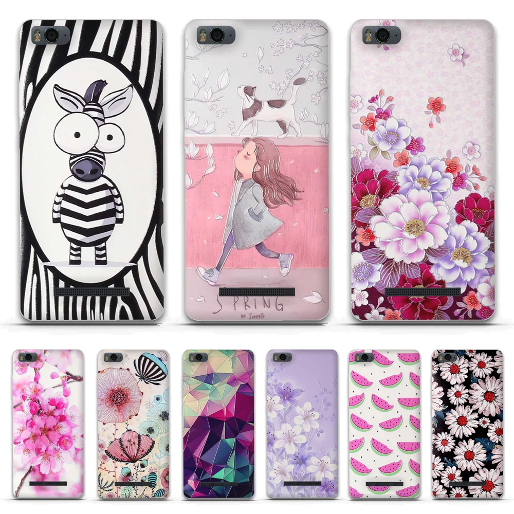 Для Coque Xiaomi mi 4c 4i силиконовый чехол ТПУ задняя крышка для Fundas 3D узор Капа Xiao M4C M4i