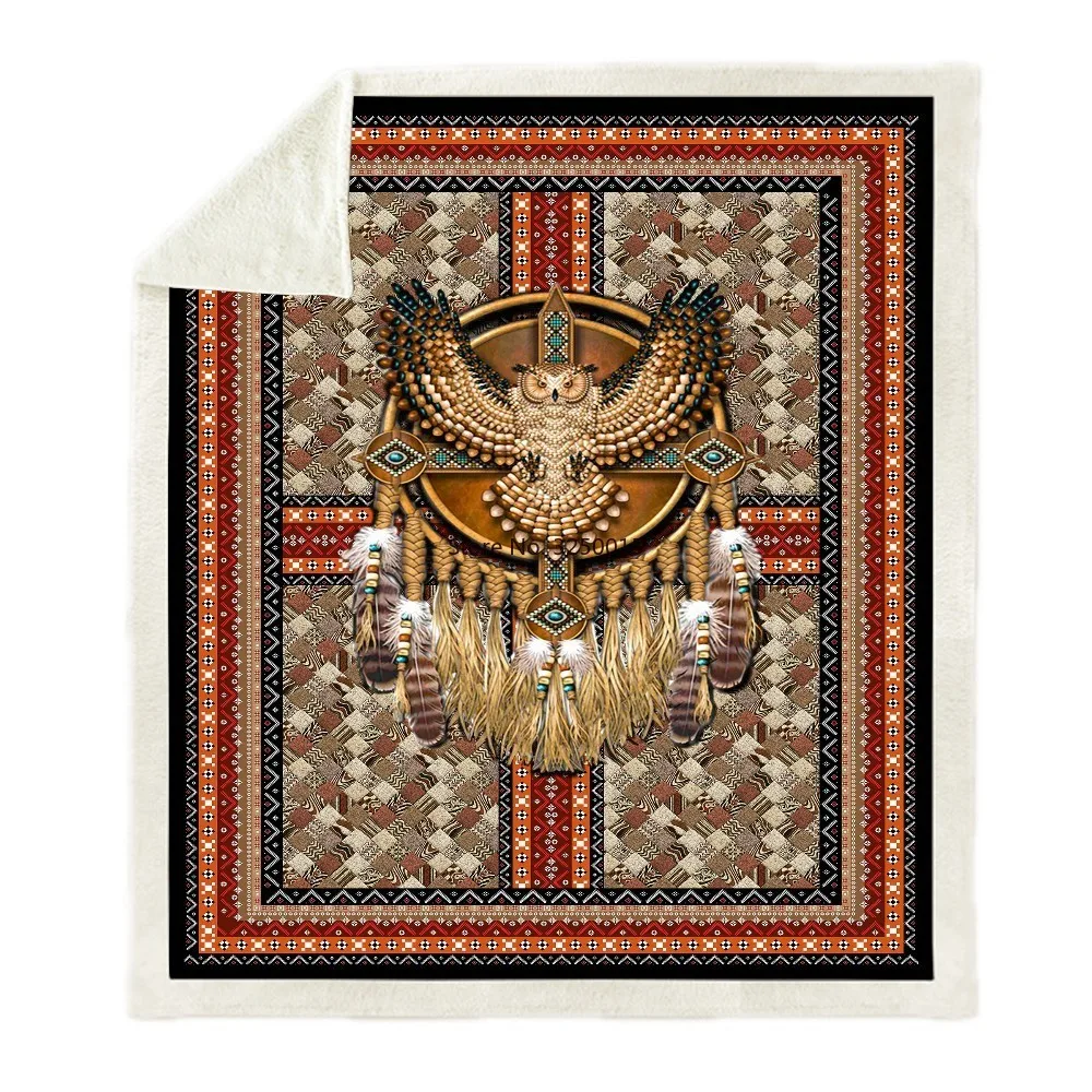 

Sofa Cushion Yoga Mat Blanket Picnic Blanket Thick Double-layer Plush Anime Pet Bird Owl 3d Digital Print Carry Blanket