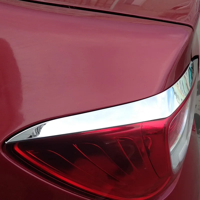 Хромированные накладки на задние фонари из нержавеющей стали для Renault Logan 2 Рено