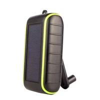 solar energy mobile power bank hand crank power supply usb cellphone charger large capacity external battery 8000mah