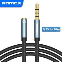 anmck 3 5mm jack audio cable jack 3 5 mm male to female aux extender cable with micphone for car headphone speaker wire aux cord
