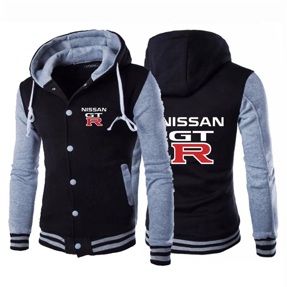 

New GTR Spring Printed Hoodie Sports High Quality Harajuku Baseball Uniform Jacket male Cotton Sleeve Outerwear