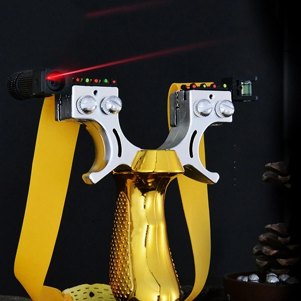

Portable 98k Laser Slingshot High Precision Outdoor Fast Pressing Precision Infrared Slingshot Shooting Hunting Slingshot Rubber