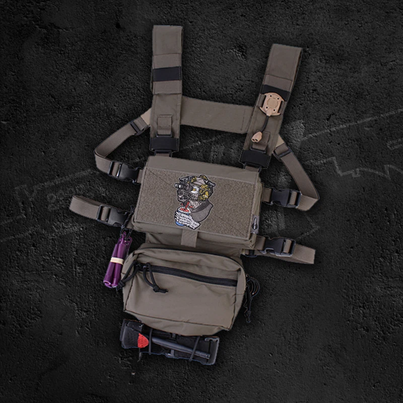 Вышитая нашивка волка для напитков механический шлем сланцевый волк тактическая