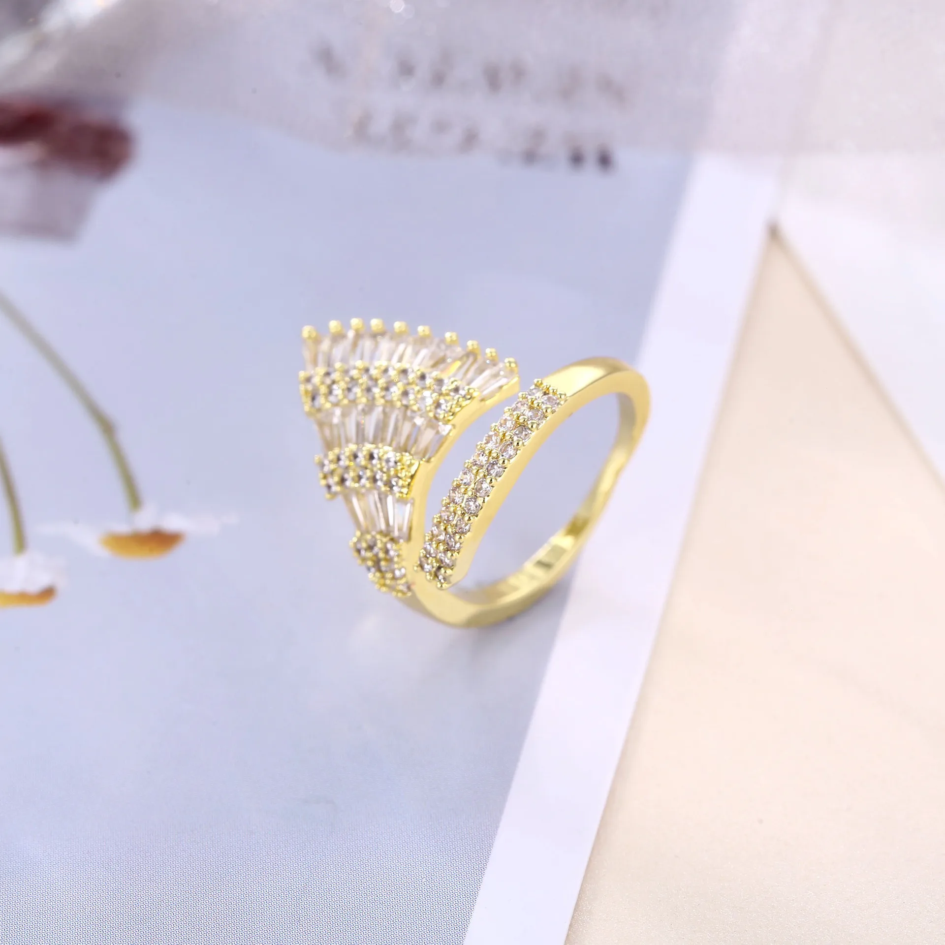 

KS020 Fashion Exquisite Ring Party Gift Women Punk Geometric Simple Skirt Ring 2021 Popular Jewelry