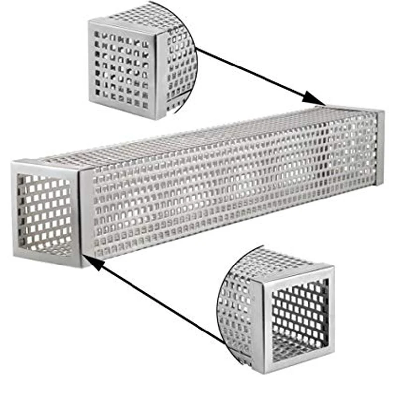 15cm BBQ Smoke Generators Stainless Steel Round Holes Pellet Smoker Tube Hexagon Cold Smoking Wood Barbecue Accessories | Дом и сад