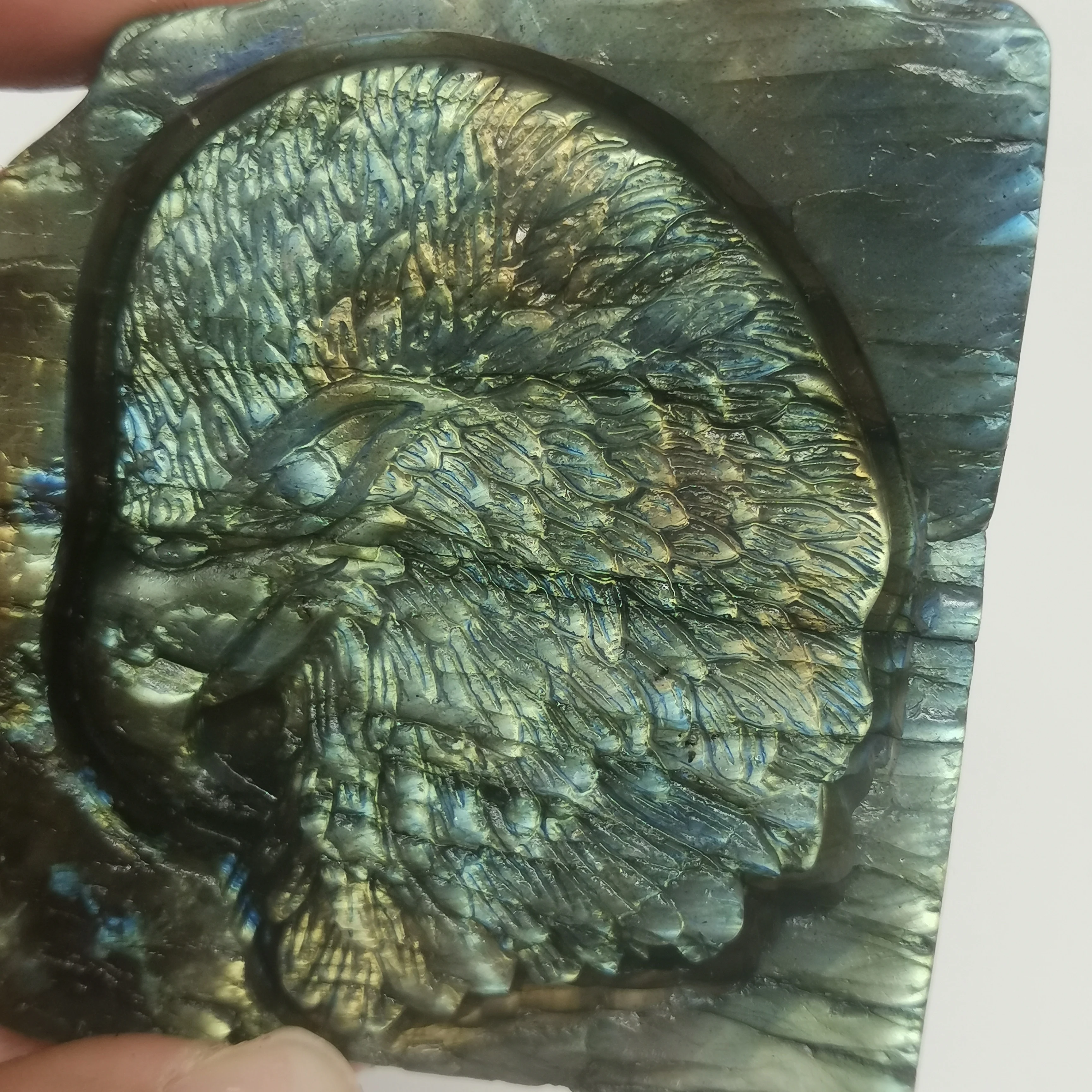 THE ONE!!106g Free Shipping Feng shui labradorite eagle head natural stone and minerals for quartz crystal gift #XT375 | Дом и сад