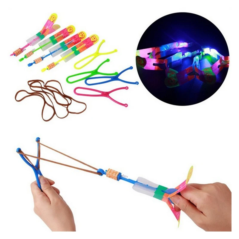 24PCS Party Articles Slingshot Flying Arrow LED UFO Bamboo Dragonfly Hot Sale Luminous Fairy Toy Festival Accessories | Дом и сад