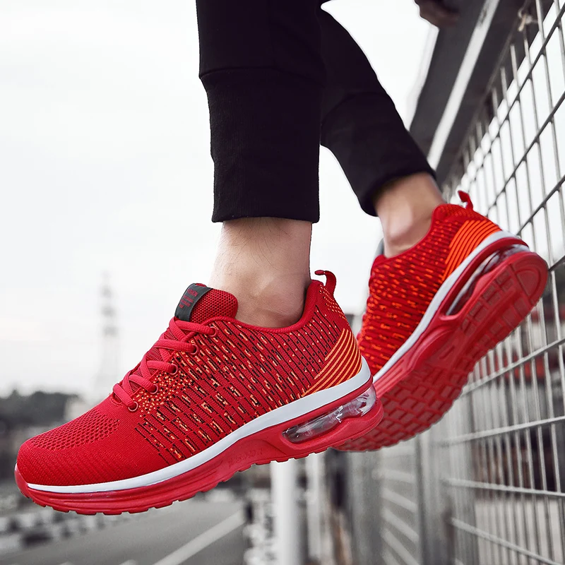 

Fashion Outdoor Breathable Woman Casual Mesh Shoes Comfort Sports Shoes Red