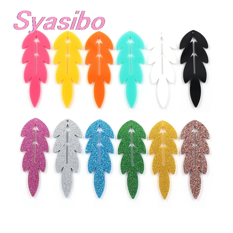 (4 шт./лот) искусственное кружево картонные листья для подвесок блестящая кожа