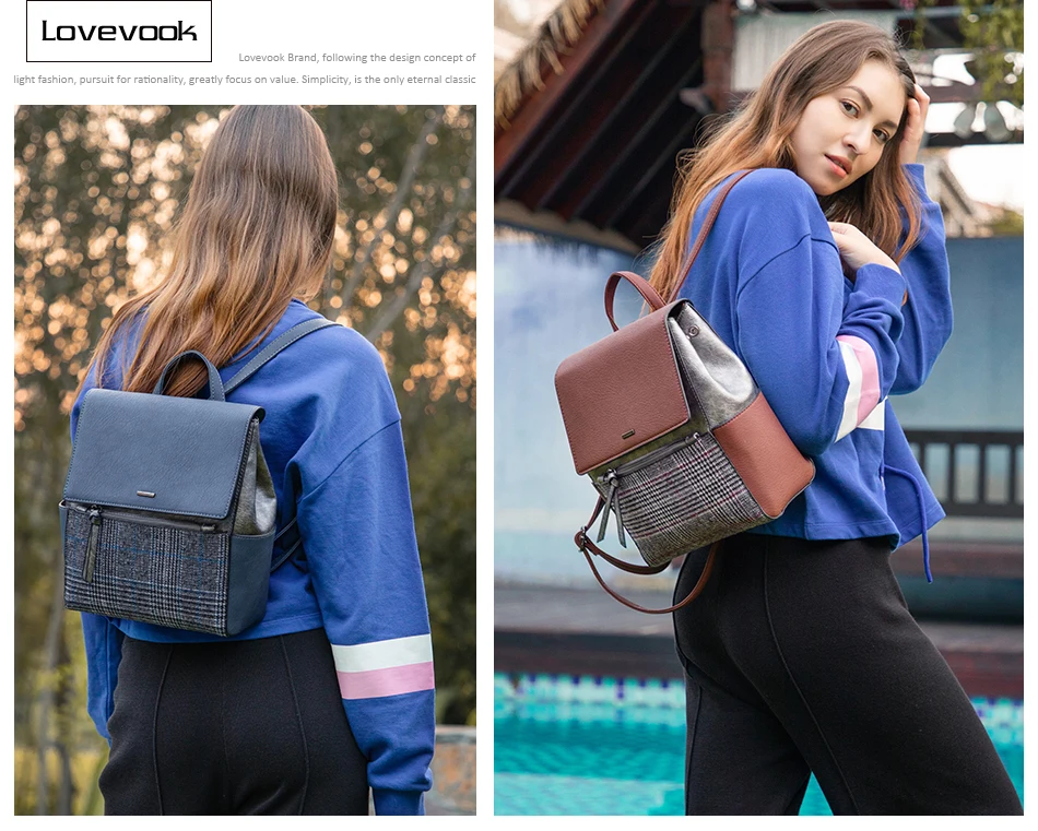 Женский мини рюкзак LOVEVOOK, школьный портфель для девочки, маленькая сумка в руках для школы и путешествия, из шедрости и искусстывенной кожи