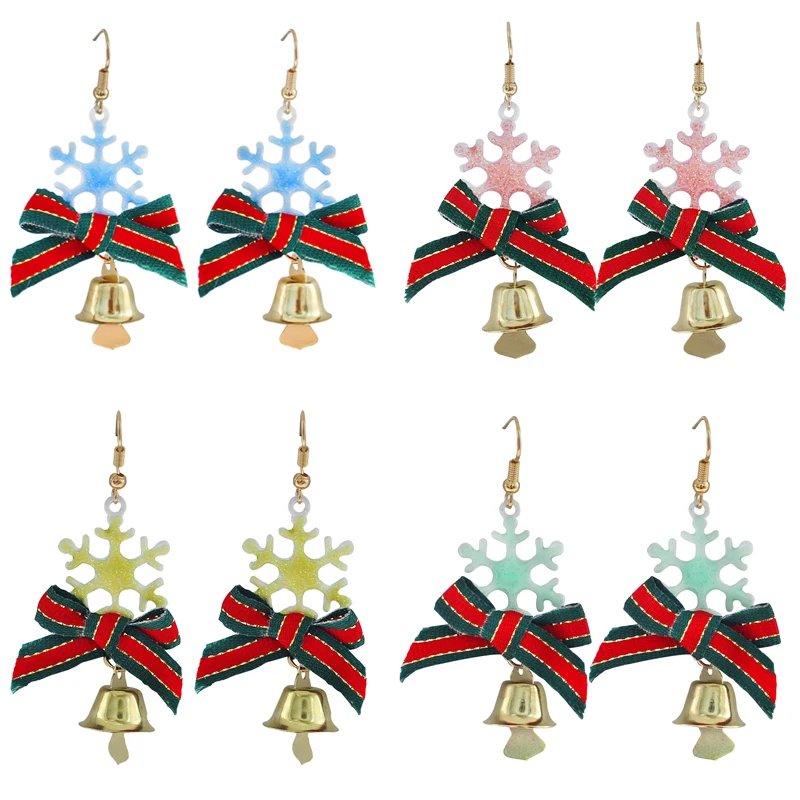 4 стиля Счастливого Рождества Карол красивые снежинки бантики &quotБабочка&quot