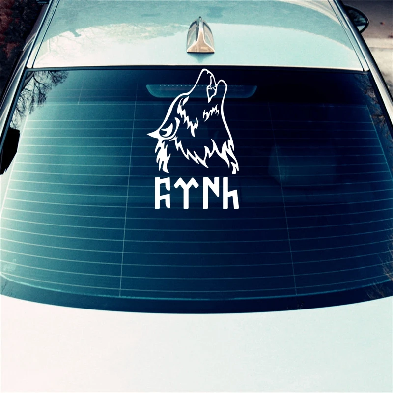 

20cmx13cm Roaring wolf head Vinyl Car stickers Decals Motorcycle Accessories Car-Window Decorative Goods PVC