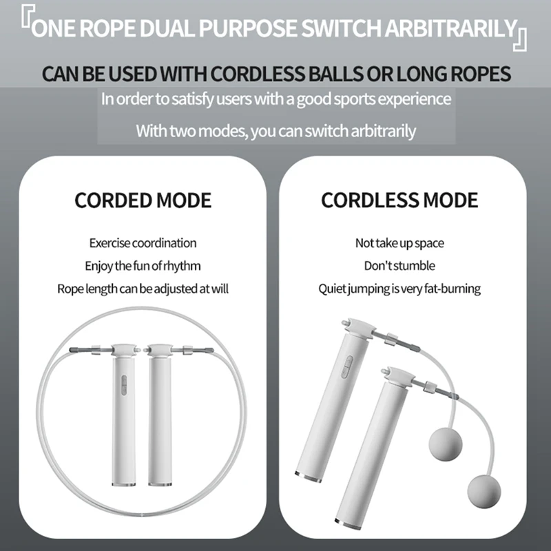 

Cordless Jump Ropes Fitness Body Building Exercise Jumping Rope Smart Electronic Digital wireless Skip Rope