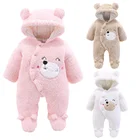 Осенне-зимний новый дизайн, комбинезон для новорожденных мальчиков, свитер, боди для девочек, комбинезон с капюшоном, Детская Милая одежда для малышей