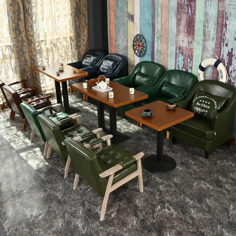 Японский простой комбинированный диван из массива дерева двойной маленький