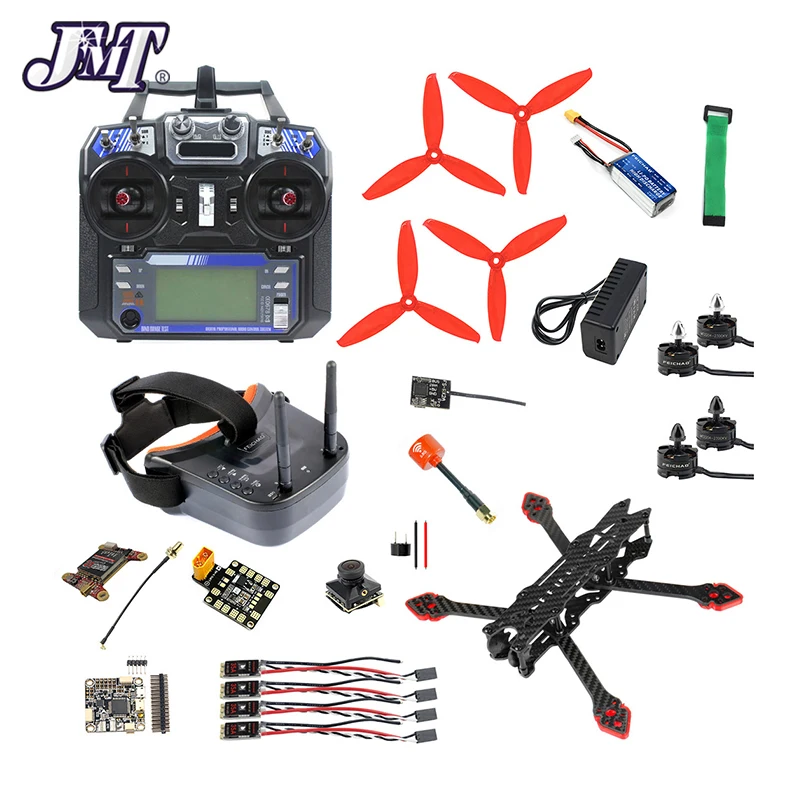 

JMT F4-X2 225 мм FPV Дрон Квадрокоптер антенна карбоновая рамка 2-3S BL32-35A blheli _ 32 Betaflight 1200TVL 2.1mmPAL камера