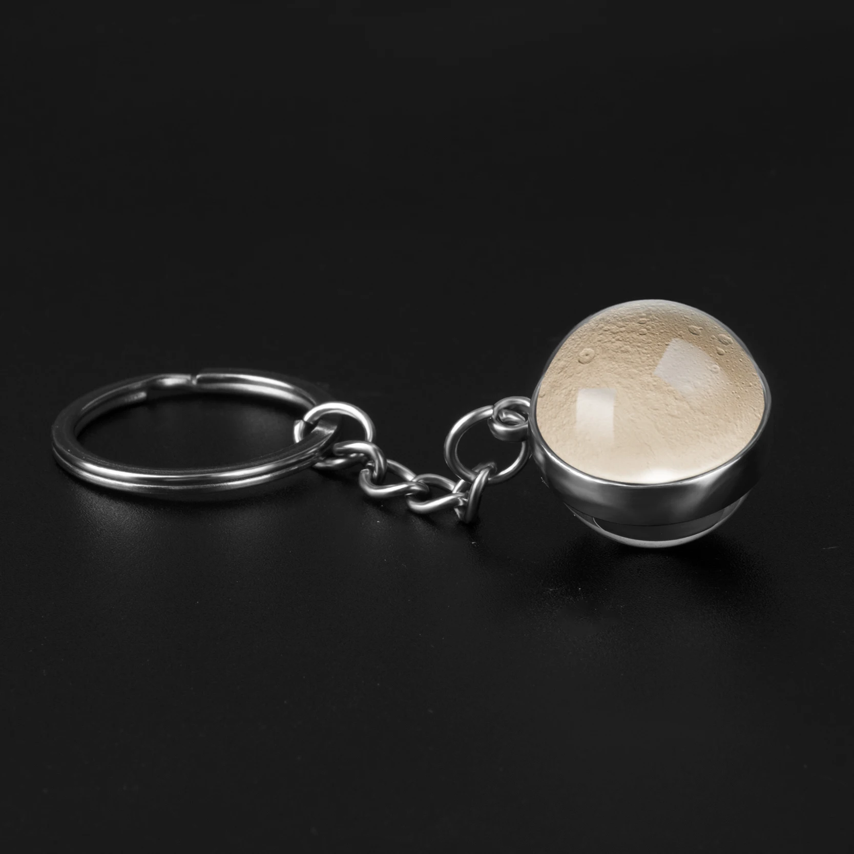 Брелок для ключей мужчин и женщин двухсторонний стеклянный с изображением