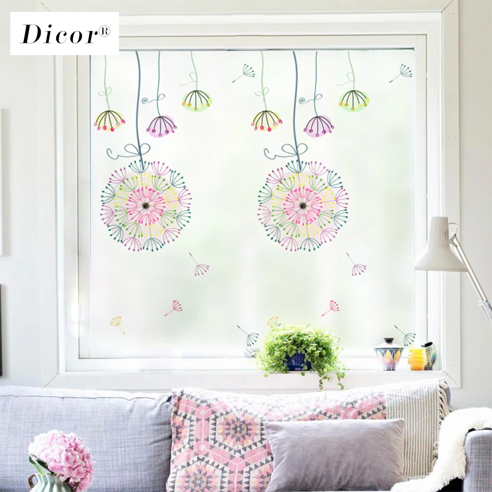 Цветная пленка для одуванчика искусственное стекло матовая спальни украшение