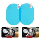 2 шт. овальная гидрофобная пленка для зеркала заднего вида непромокаемая безопасная защита от царапин для вождения Водонепроницаемая Защитная пленка для автомобильного зеркала против тумана