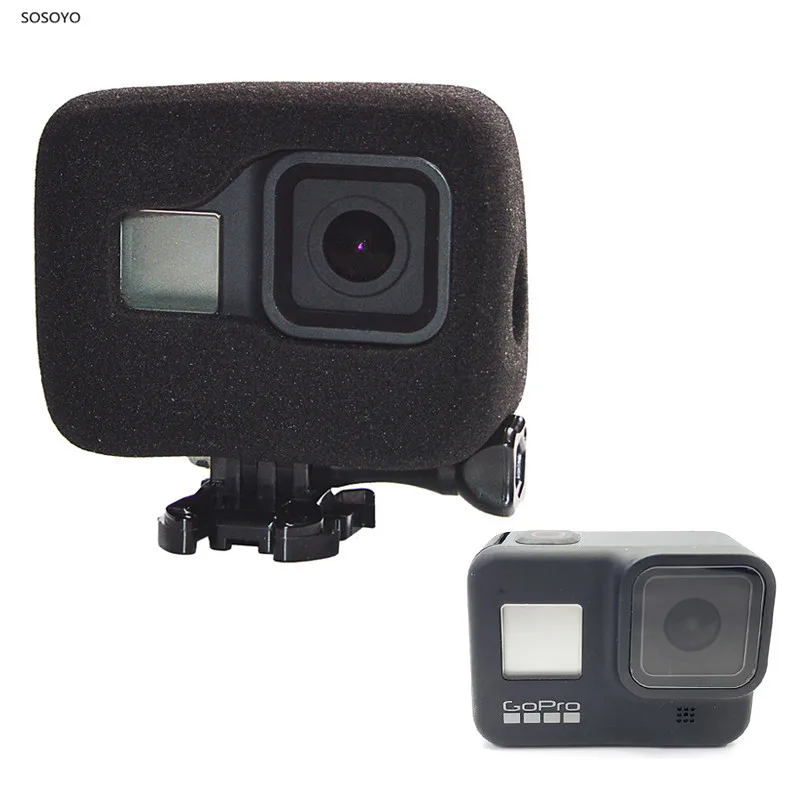 

Sponge Windshield Windscreen Housing Case Foam Protection Frame Windproof cap For GoPro Hero 8 Black Action Camera Accessories