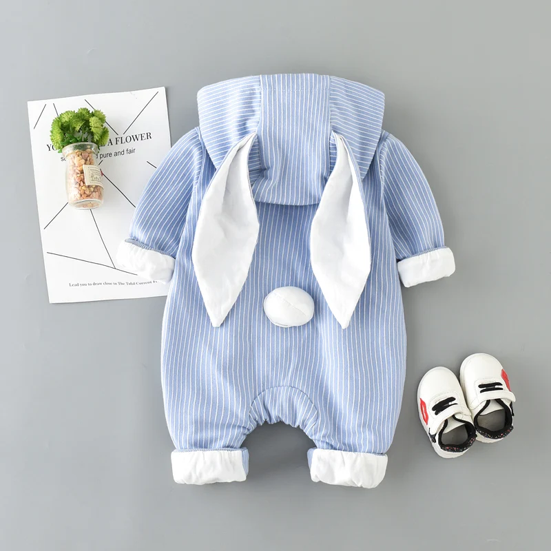 New Spring Autumn Baby Rompers Cute Cartoon Rabbit Infant Girls Boys Jumpsuit Kids Outfits Clothes | Мать и ребенок
