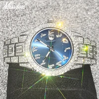 missfox luxury watches men diamond round silver blue arabic digital wristwatch fashion rel%c3%b3gio masculino quartz jewelry clocks