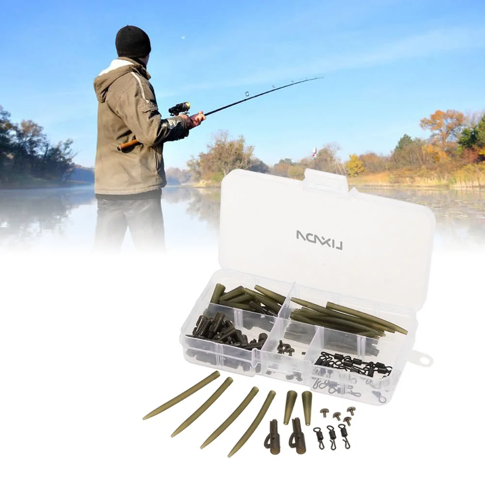 100 шт. терминал для ловли карпа снасти безопасная клипса с булавками резиновые