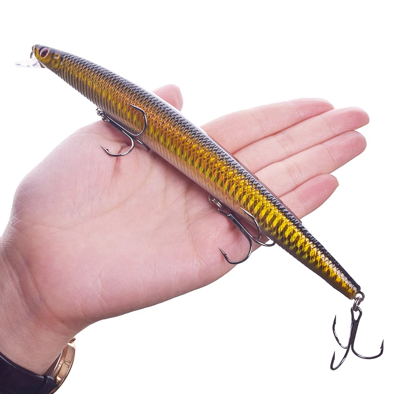 1Pcs Big Minnow Fishing Lures 18cm 24g Isca Wobbler Bass Laser Plastic Hard Artificial Bait Crankbaits Bass Sea Trolling Pesca