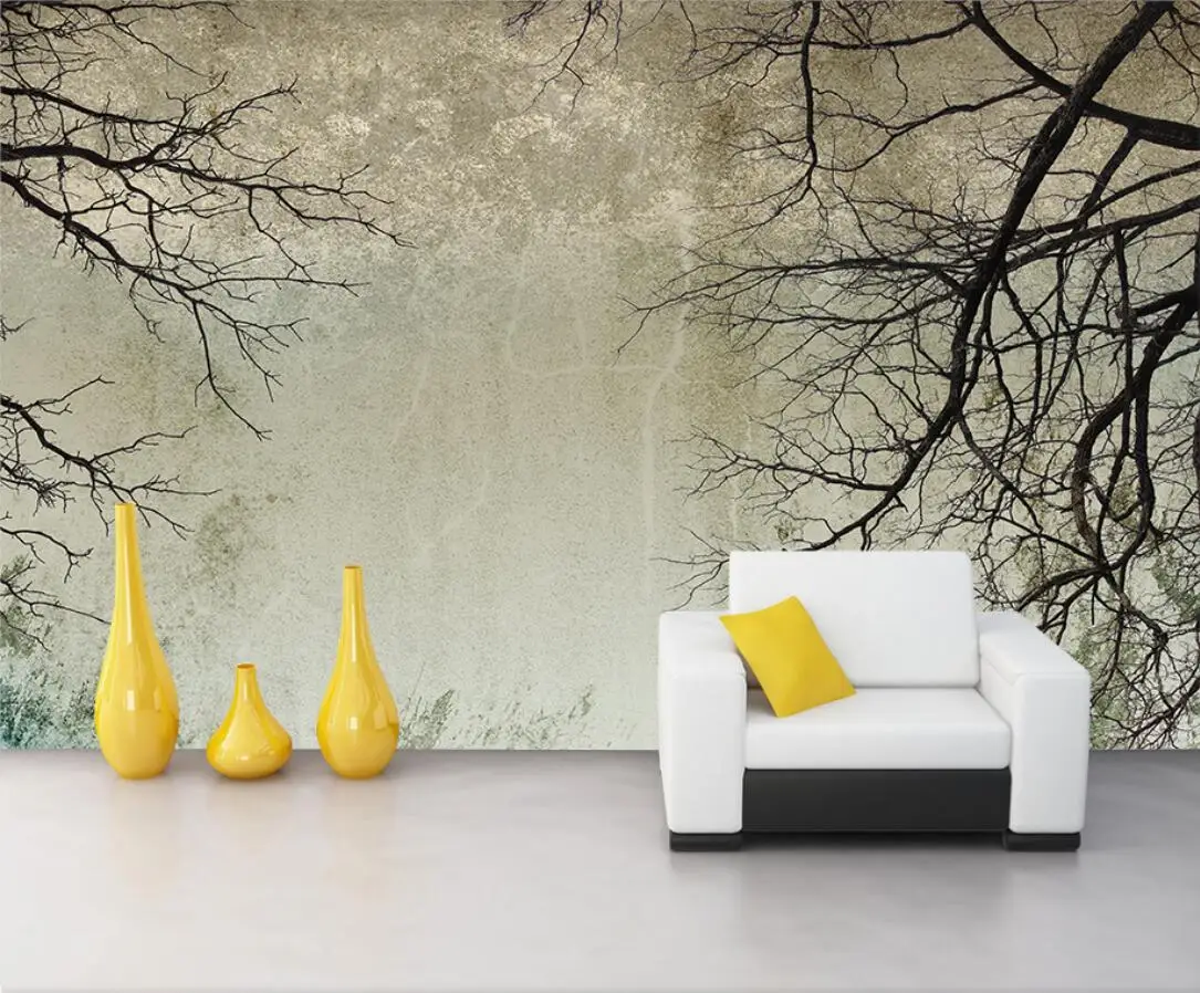 Пользовательские обои для фотосъемки Ретро ветви небо минималистский фон