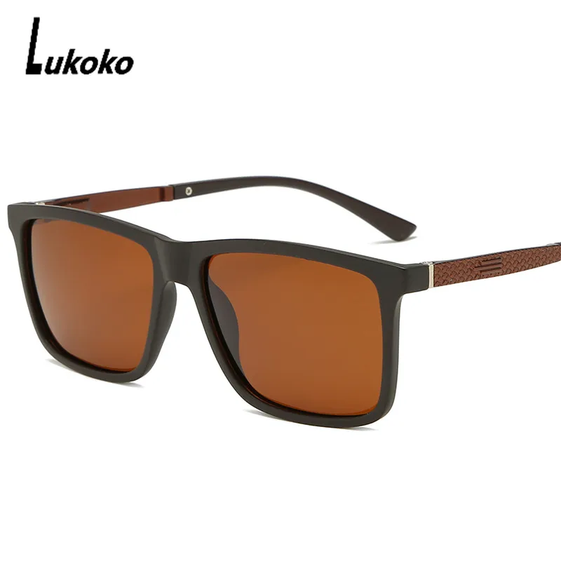 LUKOKO солнцезащитные очки мужские Поляризованные винтажная брендовая