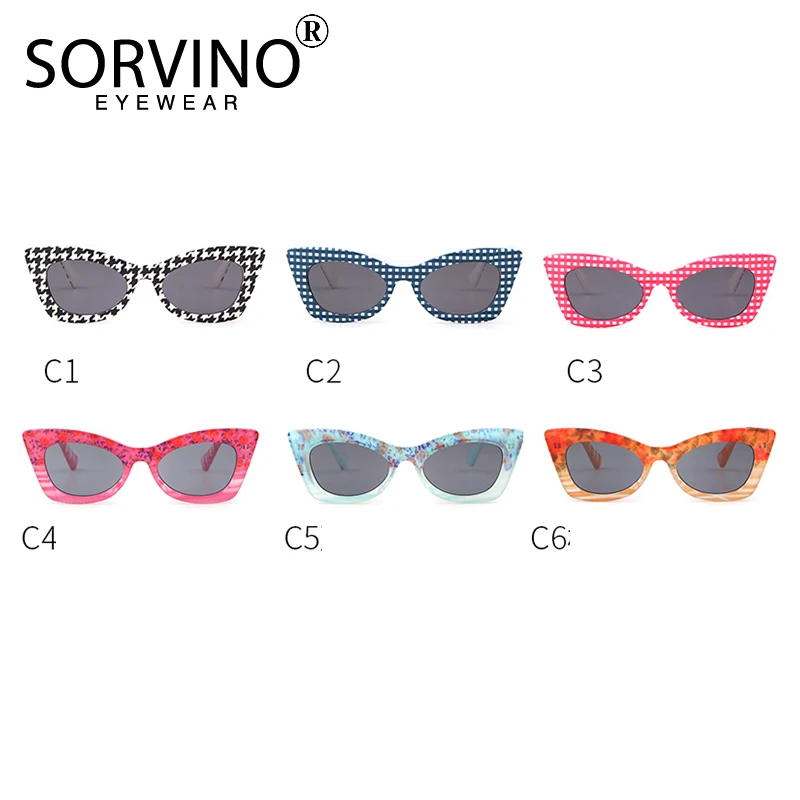 SORVINO/Винтажные детские солнцезащитные очки с цветком и кошачьим глазом для