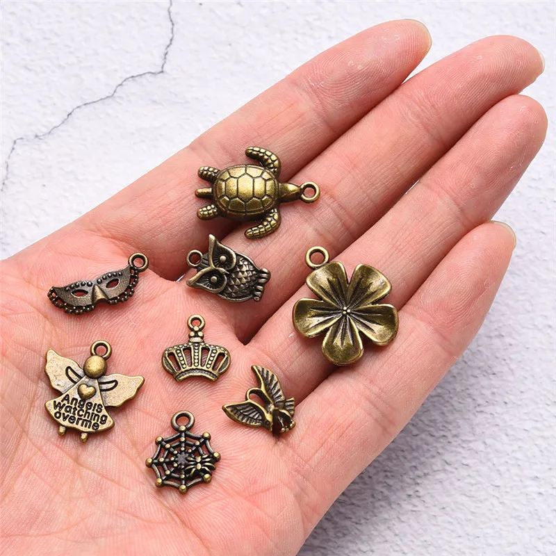 

100pcs/lot Mixed Style Star Animal Charms DIY Necklace Bracelet For Jewelry Making Accessories