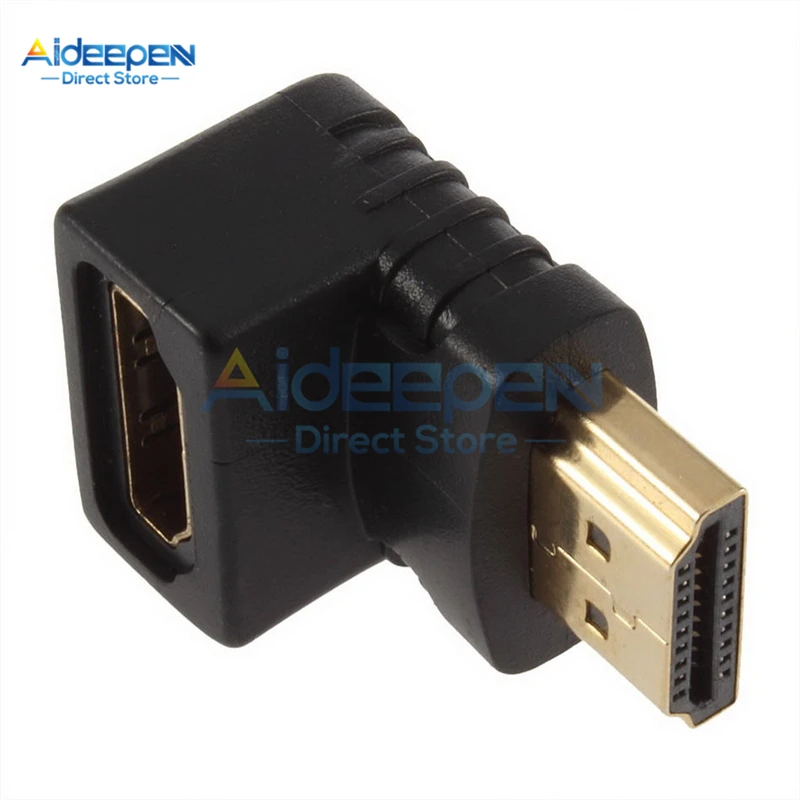 90/270 градусов HDMI под прямым углом штекер-Женский адаптер разъем для 3D 4K 1080P HDTV Переходный кабель конвертер удлинитель