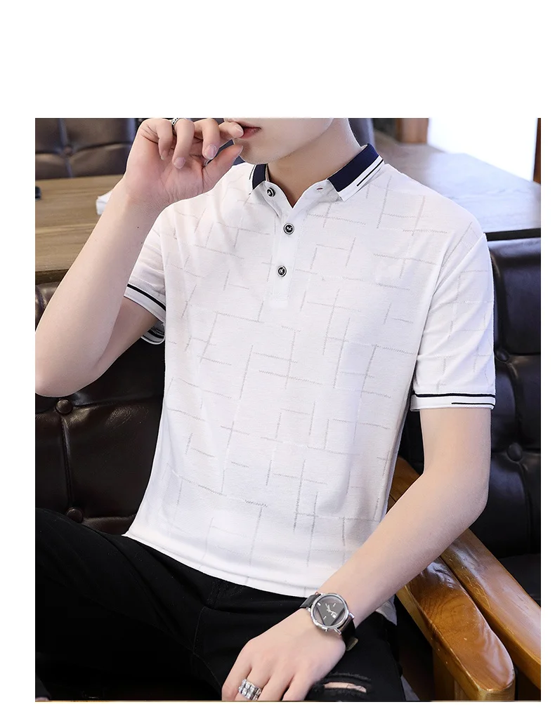 

Men's short sleeve t-shirt fashion casual clothes half sleeve 7248