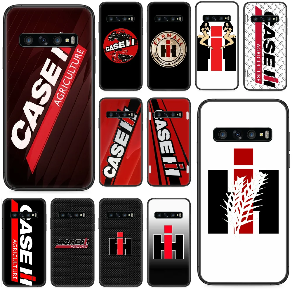 

CASE IH Tractor Phone case For Samsung Galaxy S 10 20 3 4 5 6 7 8 9 Plus E Lite Uitra black Etui 3D bumper painting back
