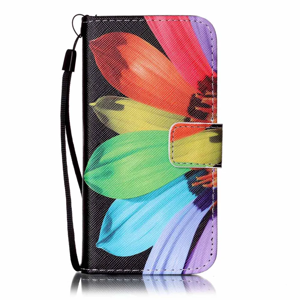 Сова цветочный узор бумажник флип чехол для samsung Galaxy S4 S5 S6 S7 край A3 A5 J5 J7 A310 A510 G530 J510 J710 Fundas крышка - Цвет: Sunflower