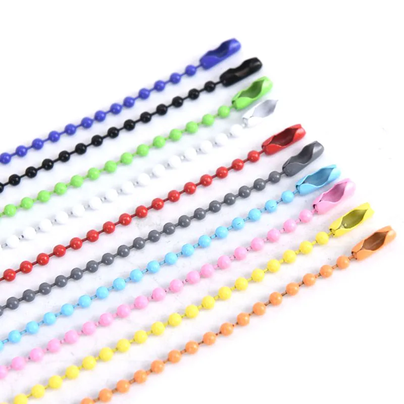 10Pcs/Set Colorful Ball Bead Chains Jewelry DIY Connector Making KeyRing/Key Chain/Hand Tag Accessaries 12CM Length | Украшения и