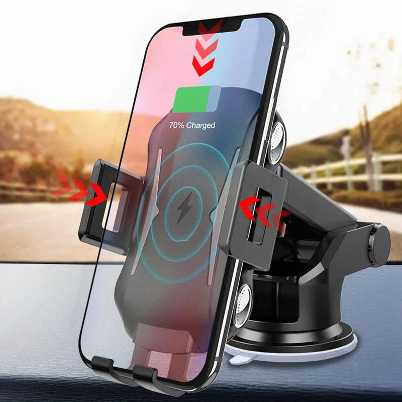 Беспроводное Автомобильное зарядное устройство для быстрой зарядки зажимной