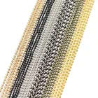 5 мпартия золотистые черные бронзовые цветные металлические шарики цепочки 1,2 1,5 2 мм для DIY Изготовление ювелирных ожерелий фурнитура Аксессуары